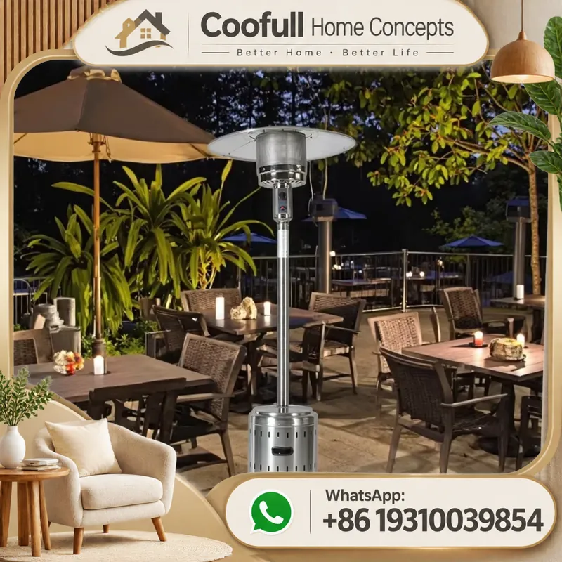 Outdoor Camping Usa - เครื่องทำความร้อนแบบพกพาสำหรับกลางแจ้ง ทำจากสแตนเลส พร้อมสายปรับแรงดันจากอเมริกา เหมาะสำหรับลานบ้าน สวน และการตั้งแคมป์