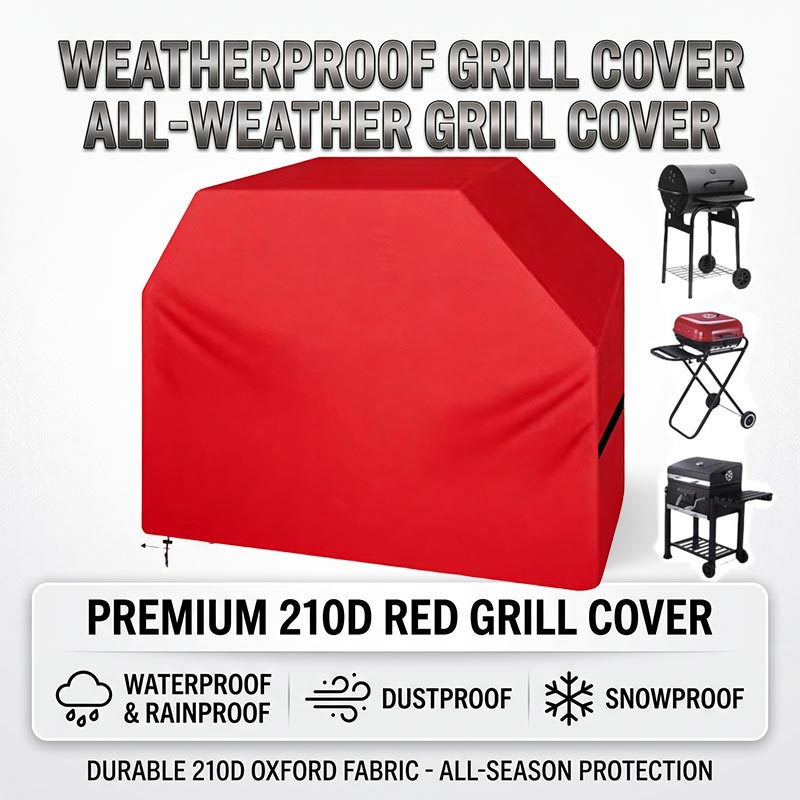 Outdoor Camping Trolley - ผ้าคลุมเตาย่างบาร์บีคิว 210D กันฝุ่น กันน้ำ หนาเป็นพิเศษ สำหรับเตาย่างกลางแจ้ง