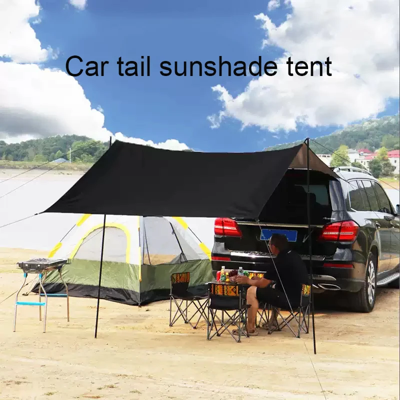ผ้าคลุมกันแดดข้างรถยนต์ รูปทรง - Outdoor Camping Van Tent บทวิจารณ์และราคา