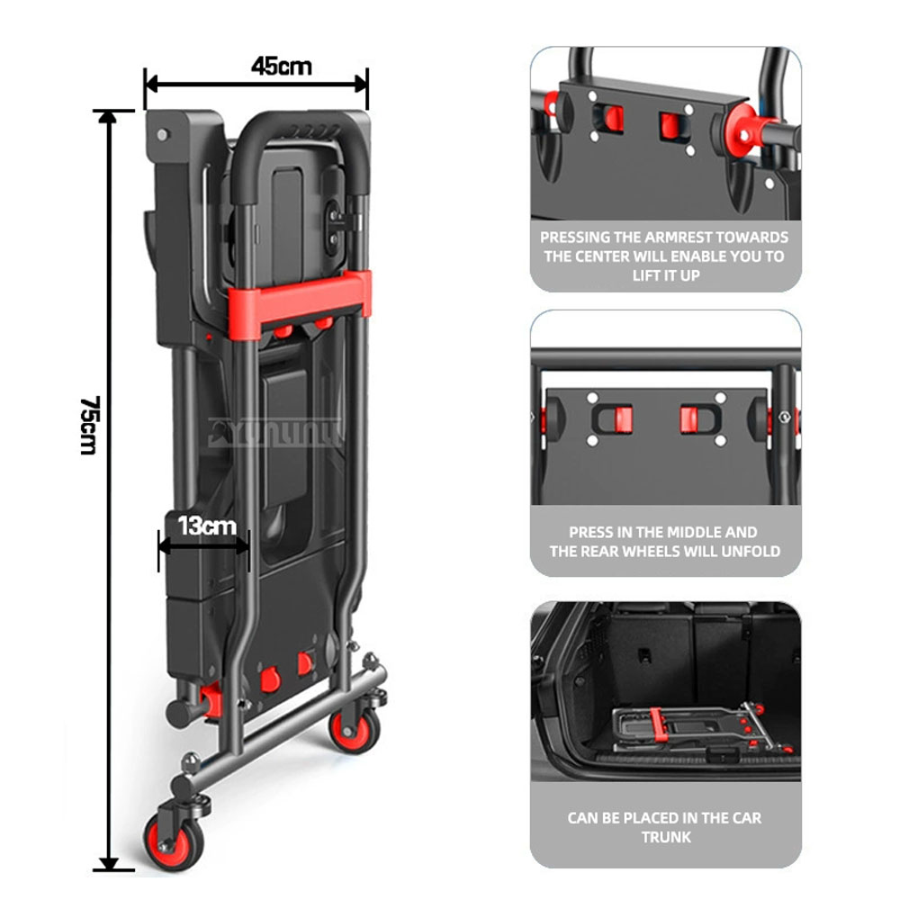 รถเข็นพับได้อเนกประสงค์สำหรับต - Outdoor Camping Trolley บทวิจารณ์และราคา