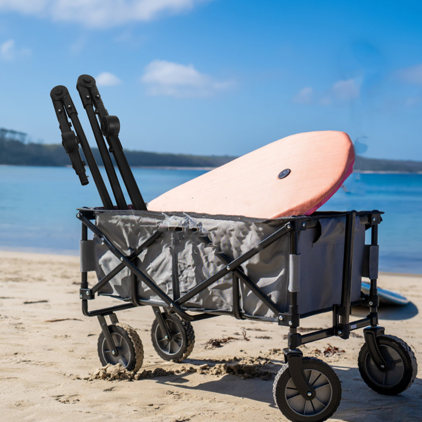ด้ามจับรถเข็นพับได้ อุปกรณ์เสร - Outdoor Camping Trolley บทวิจารณ์และราคา