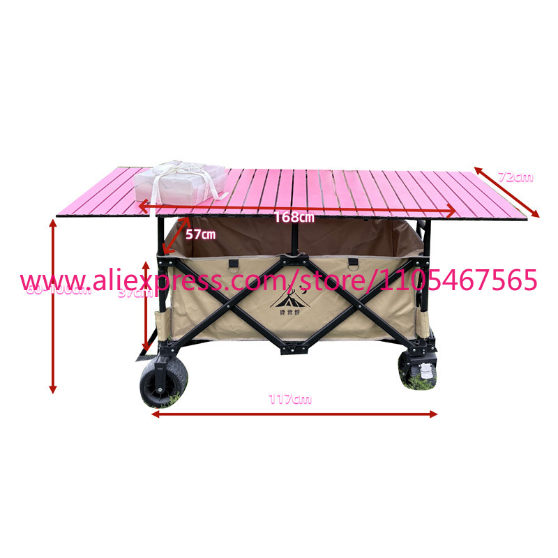 รถเข็นพับได้ขนาดใหญ่สำหรับแคมป - Outdoor Camping Trolley บทวิจารณ์และราคา