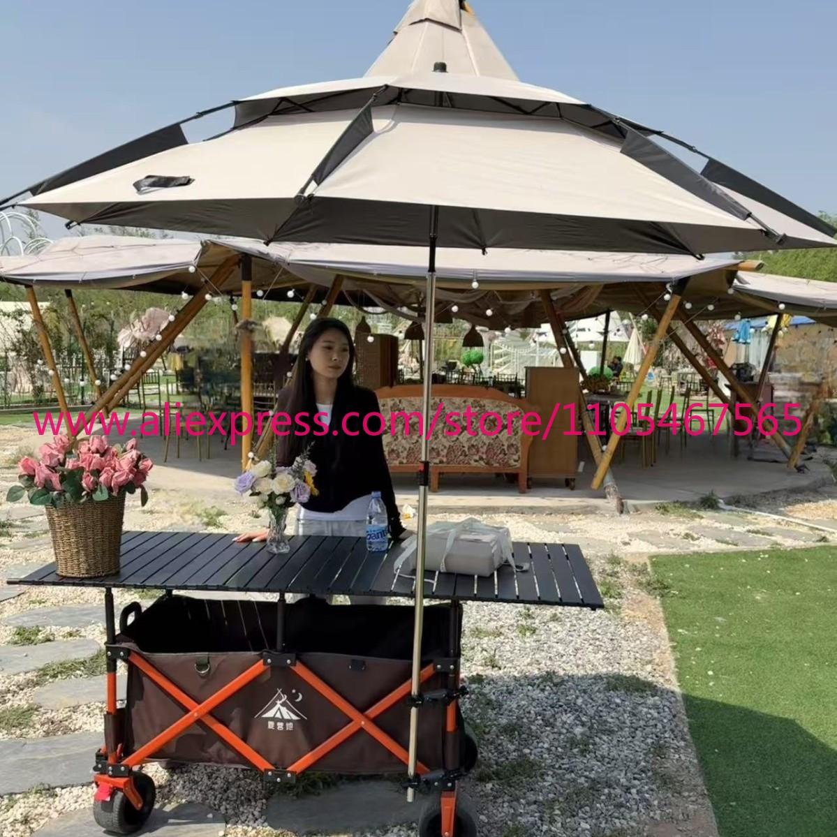 รถเข็นพับได้ขนาดใหญ่สำหรับแคมป - Outdoor Camping Trolley บทวิจารณ์และราคา