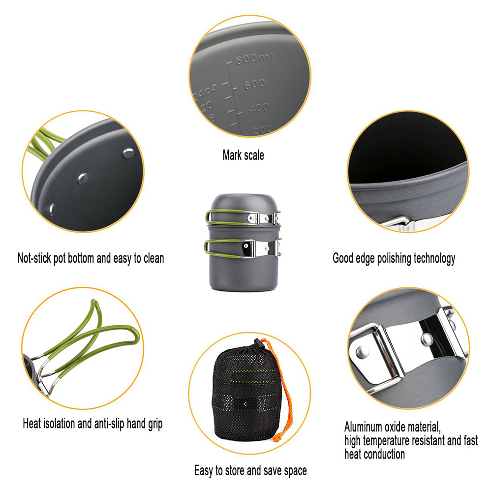 Ultralight Camping Pots ชุดเคร - Outdoor Camping Dining Set บทวิจารณ์และราคา