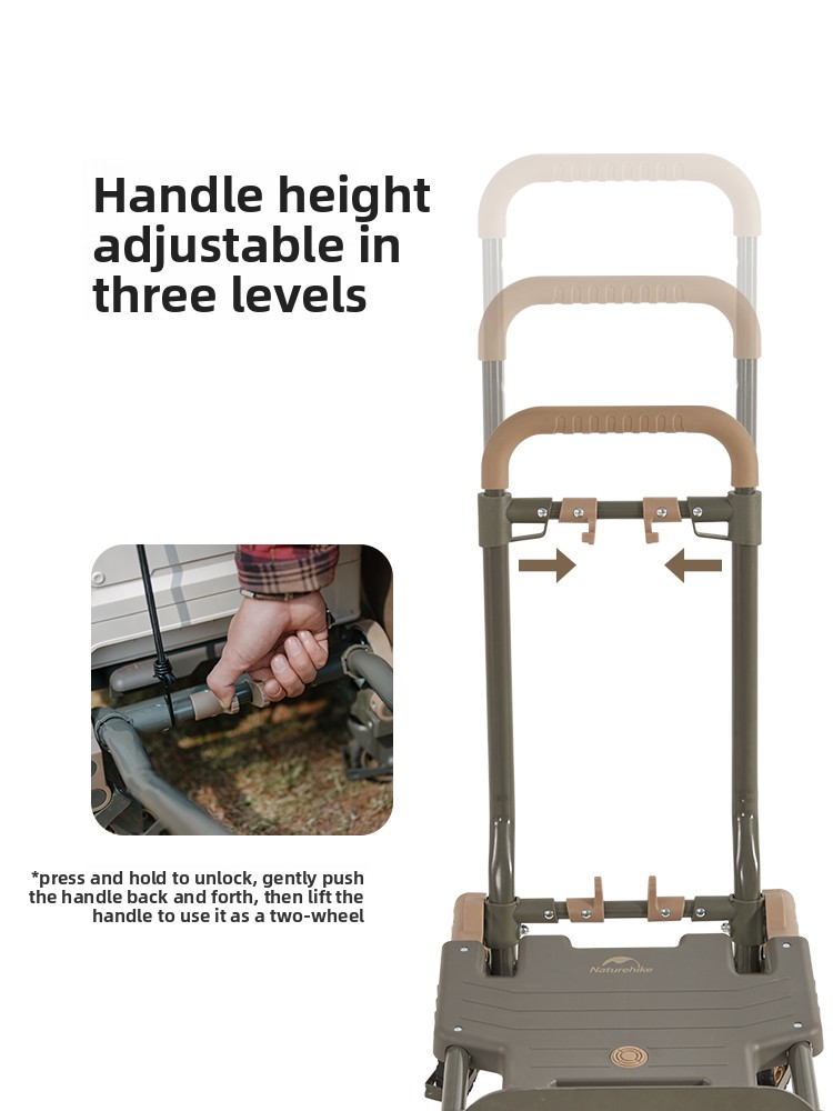 รถเข็นพับได้ 2-in-1 Naturehike - Outdoor Camping Trolley บทวิจารณ์และราคา