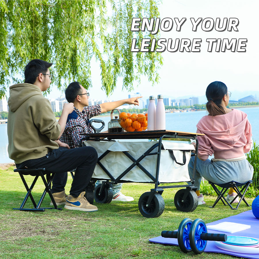 รถเข็นพับได้สำหรับงานหนัก รับน - Outdoor Camping Trolley บทวิจารณ์และราคา