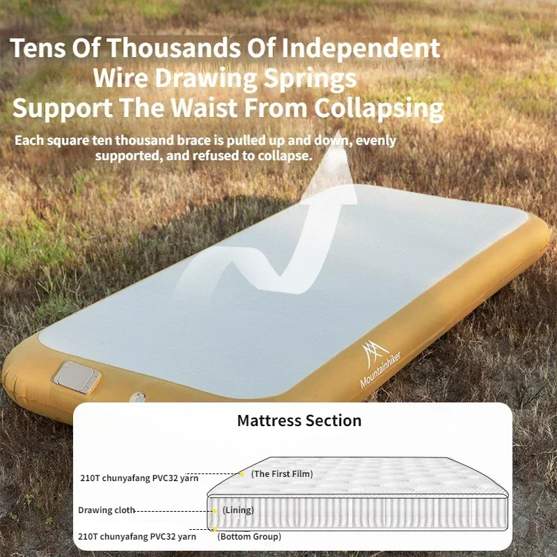 ที่นอนเป่าลมอัตโนมัติสำหรับ 2  - Bed Outdoor Camping บทวิจารณ์และราคา
