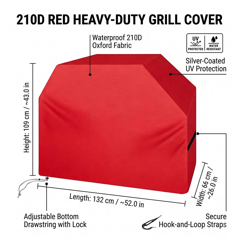 ผ้าคลุมเตาย่างบาร์บีคิว 210D ก - Outdoor Camping Trolley บทวิจารณ์และราคา