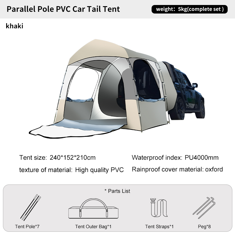 เต็นท์ทรงกลมใสสำหรับ 3 คน ใช้ไ - Outdoor Camping Van Tent บทวิจารณ์และราคา