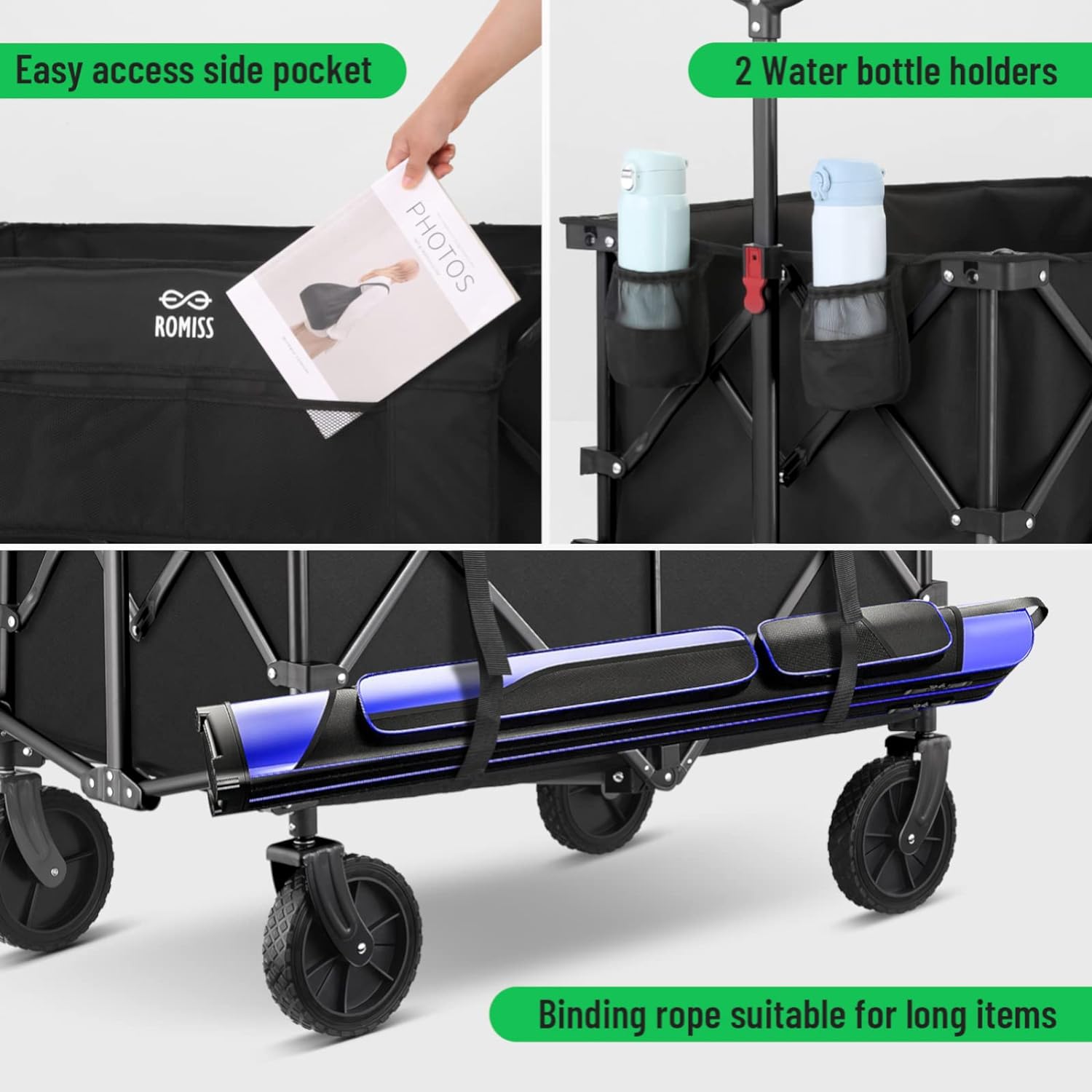 รถเข็นพับได้ ODM พร้อมโต๊ะปรับ - Outdoor Camping Trolley บทวิจารณ์และราคา