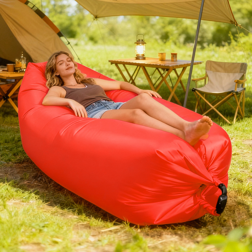 โซฟาเป่าลมพกพาหลากสีแบบพับได้  - Bed Outdoor Camping บทวิจารณ์และราคา
