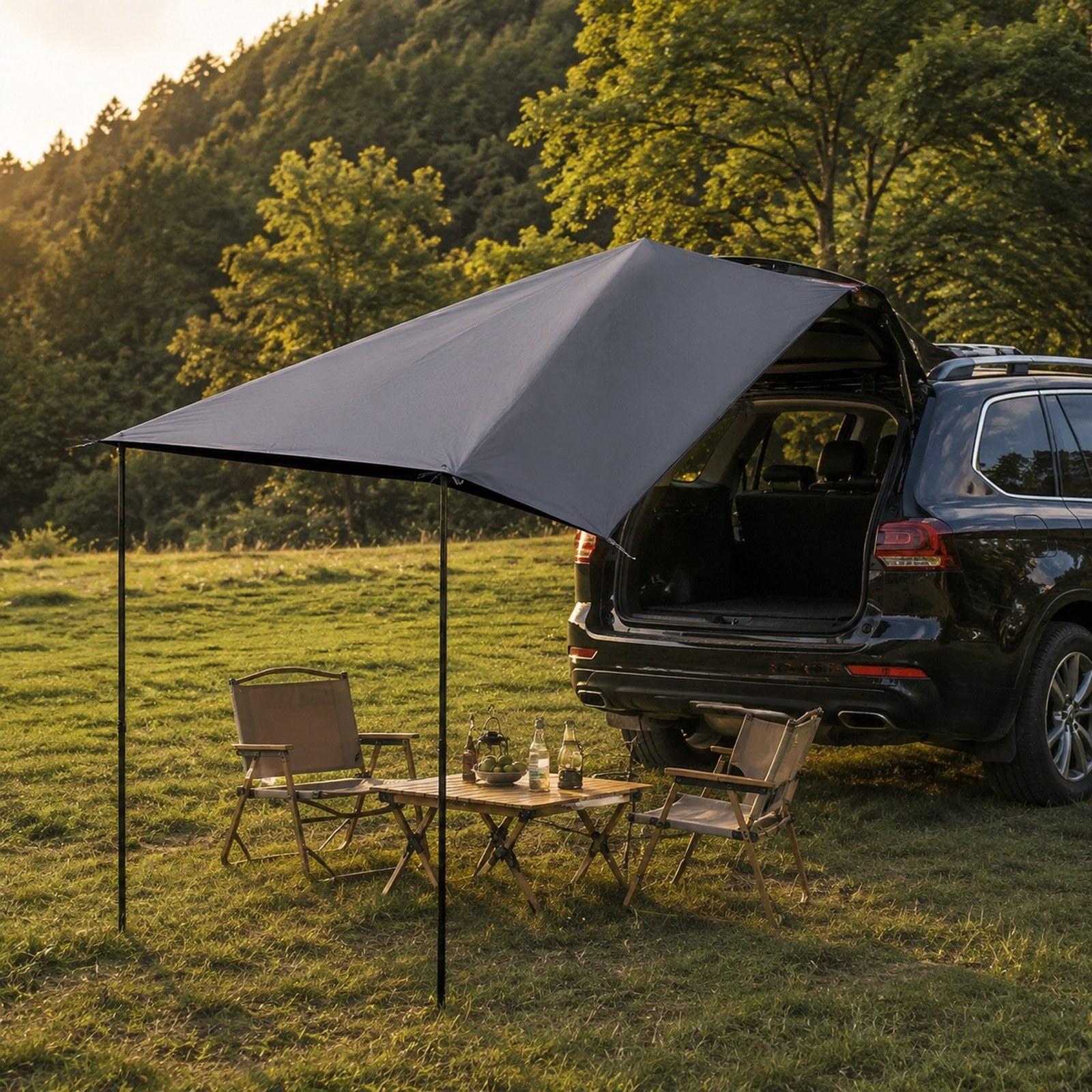 เต็นท์กันสาดสำหรับรถยนต์ ป้องก - Outdoor Camping Van Tent บทวิจารณ์และราคา